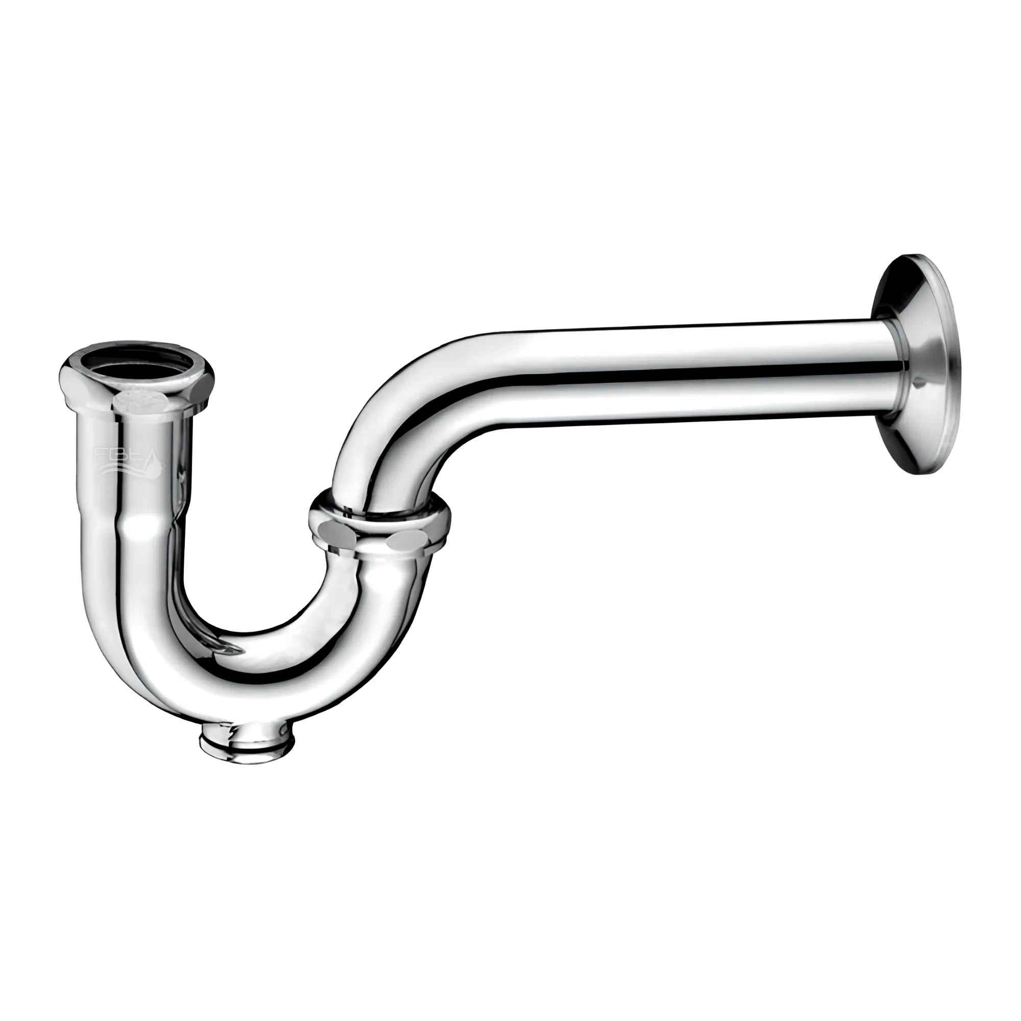 FBT Chrome Brass P-Trap with Clean-Out - P2