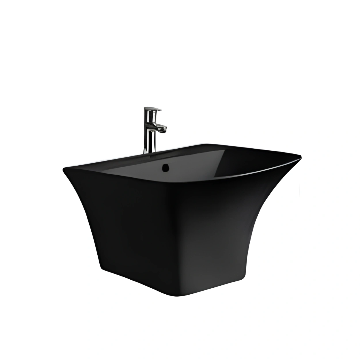 FBT Black Semi Pedestal Rectangular Basin – 901-B