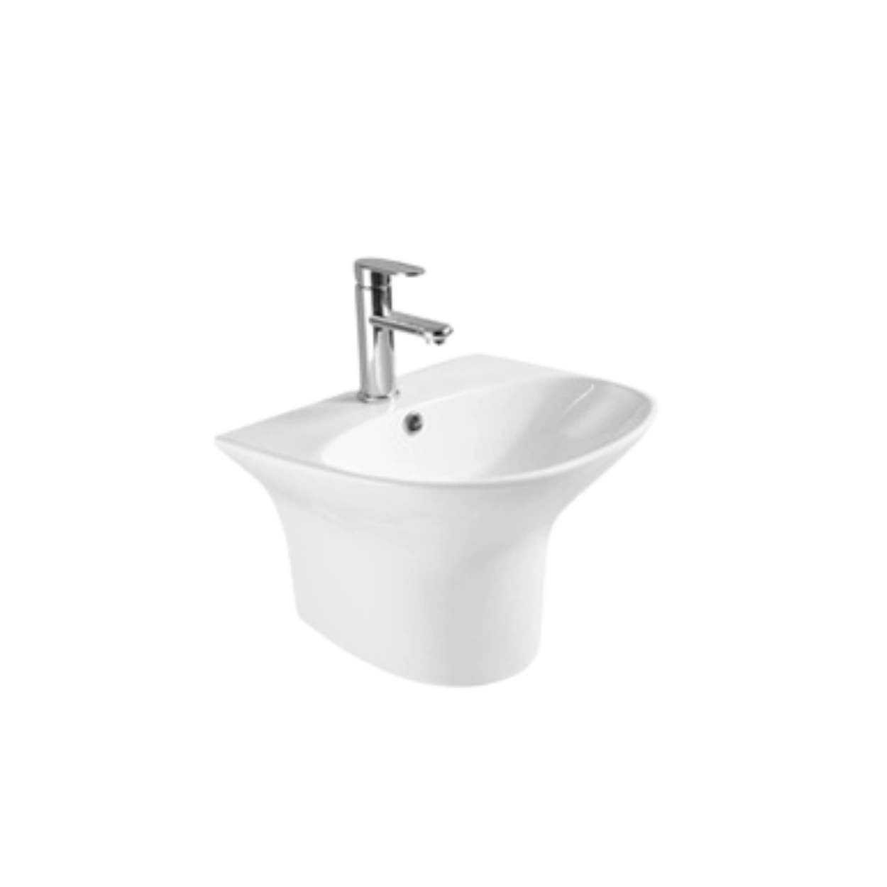FBT White Semi Pedestal Basin – 5100C
