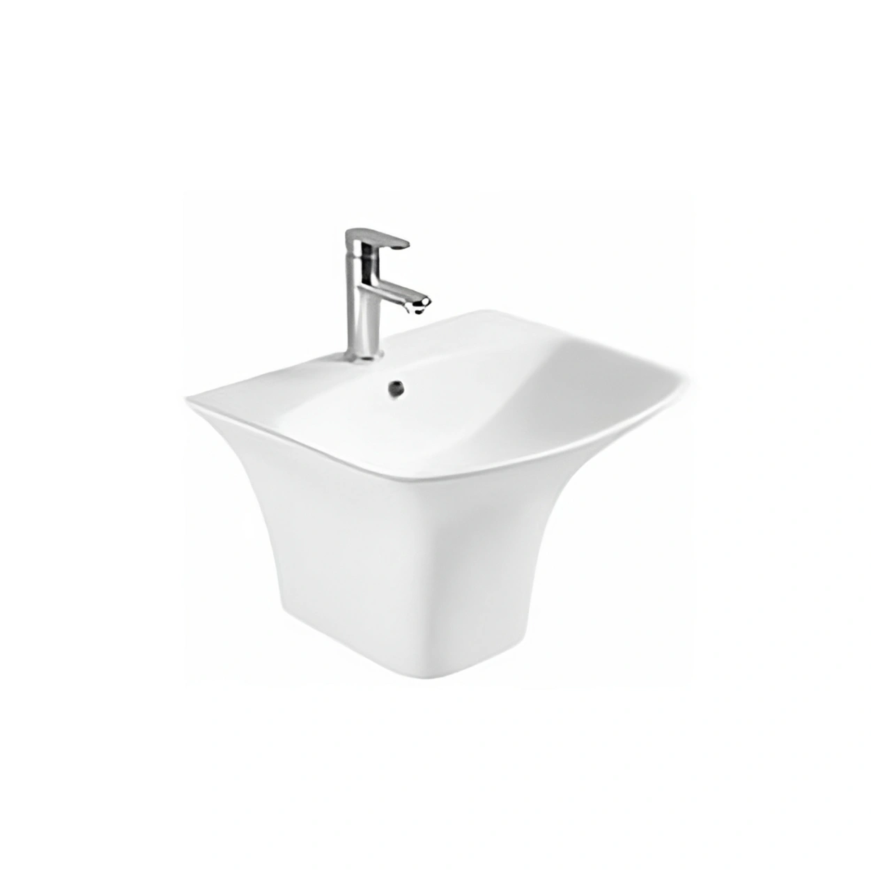 FBT White Semi Pedestal Basin – 5200B